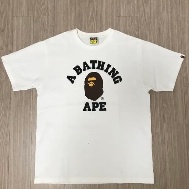 베이프 반팔 M 화이트