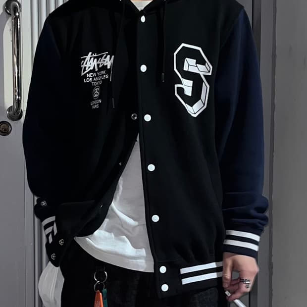 빈티지 스투시 바시티 후드