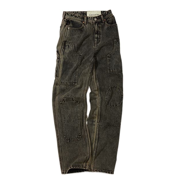 [28] 앤더슨벨 오버 다이 바우하우스 패치 데님 진 팬츠 바지
