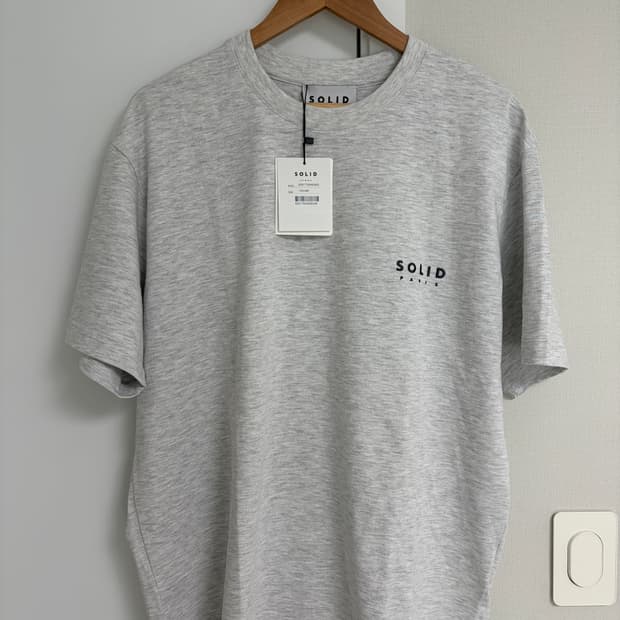 솔리드옴므 파리 백로고 반팔 그레이 48