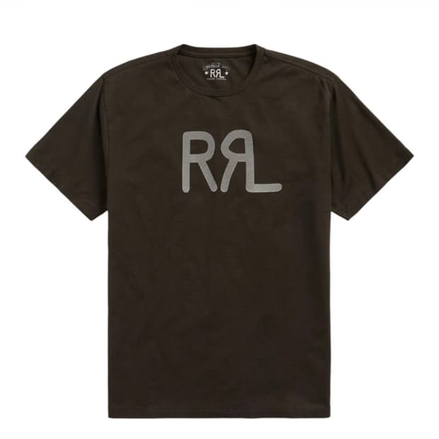 (새상품) RRL 더블알엘 랜치 로고 저지 티셔츠 블랙 캔버스 XL