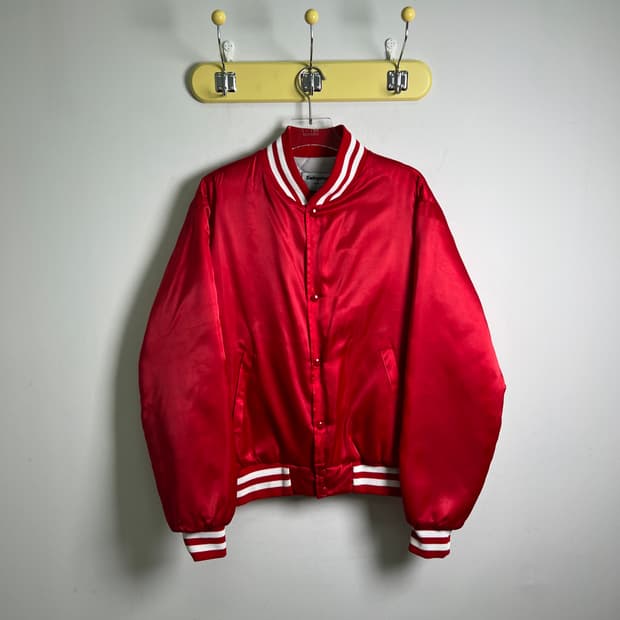 80's 빈티지 스윙스터 사틴 바시티 자켓 M