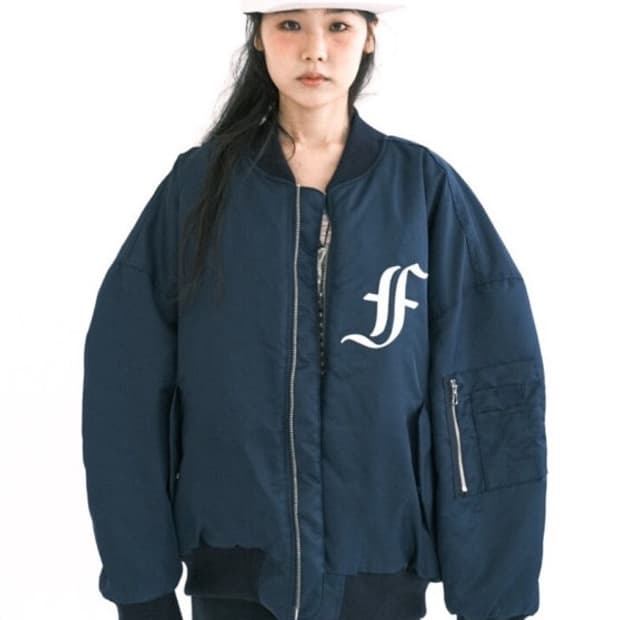 샵페어리 봄버 자켓 네이비