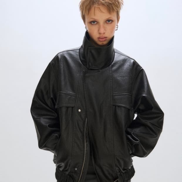 플리즈 프로젝트 레더 자켓