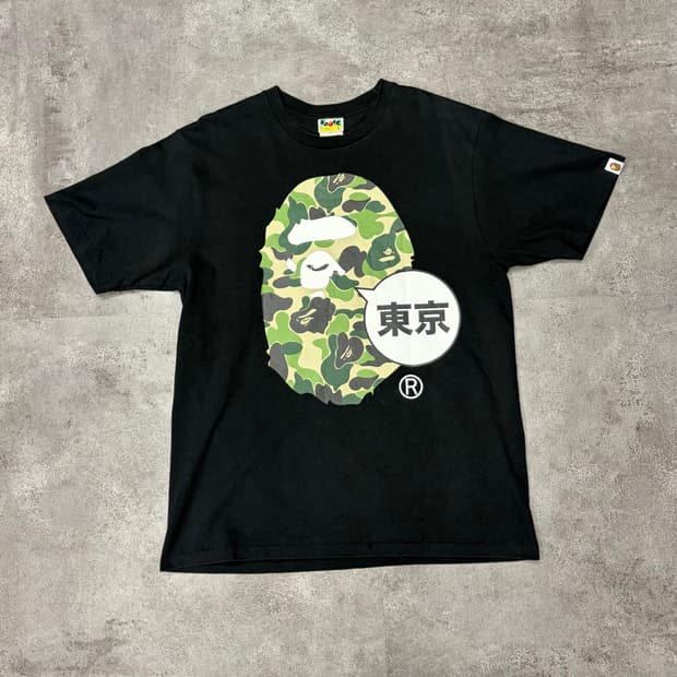 베이프 BAPE 1st 카모 도쿄 에이프 헤드 반팔 티셔츠