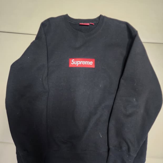 슈프림 박스로고 맨투맨 블랙 xl