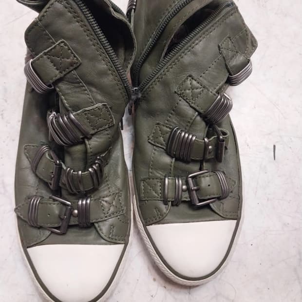 Ash 아쉬 레더 버클 스트랩 하이탑 스니커즈 240~245