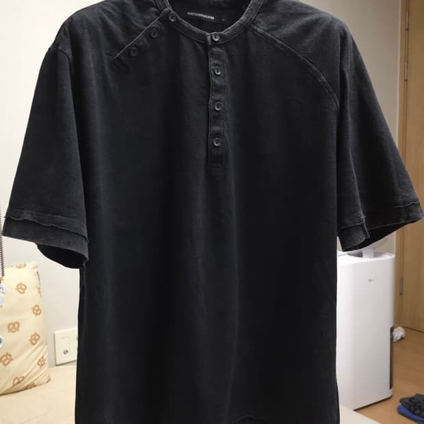 해칭룸 헨리넥 티셔츠 Double Henley Neck Tee 1/2
