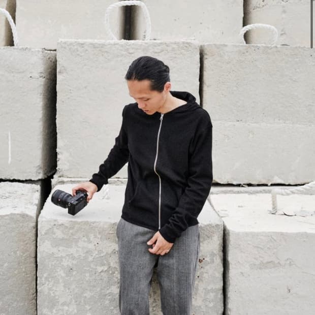 Monoprive 텍스처 후드집업 textured hoodie