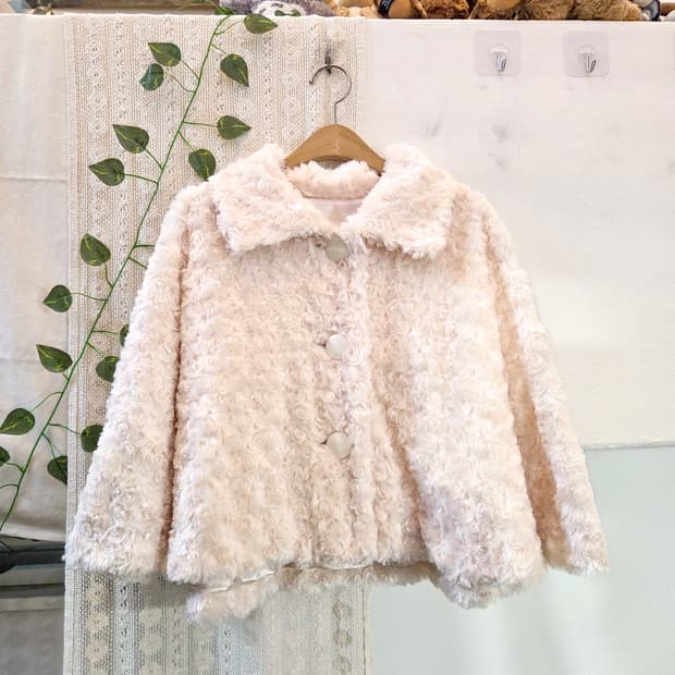 보송 에코퍼 케이프 아우터