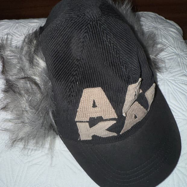 아캄 Leather Mixed Trapper Cap