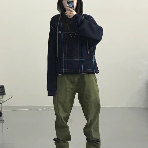 LACOSTE Japan Wool Check Knit