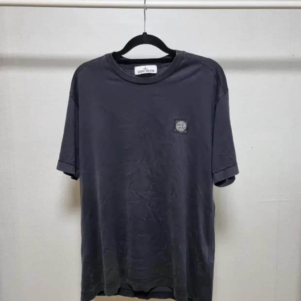 [M] 스톤아일랜드 로고 반팔 블랙