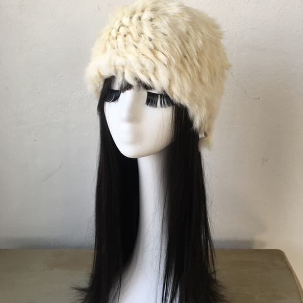  rabbit fur beanie