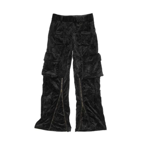 [32] 아크네스튜디오 크링클 벨벳 카고팬츠