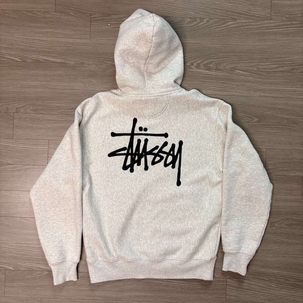 (m)스투시 베이직 후드티 애쉬 헤더 2022