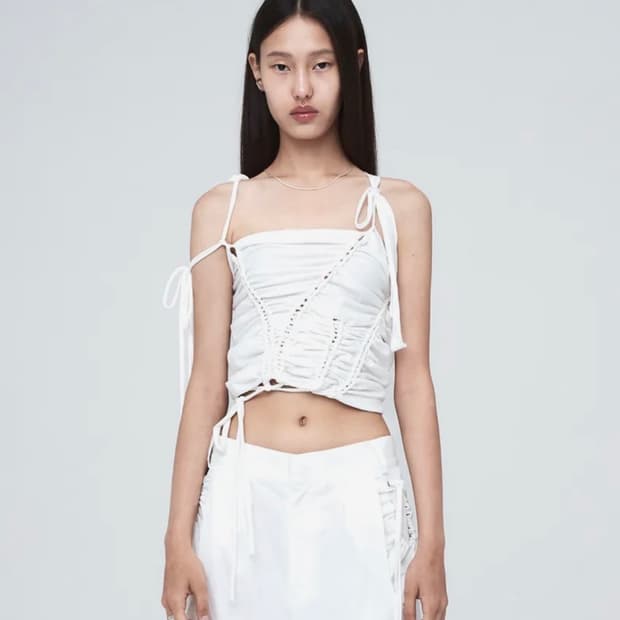 나체 BRAID DROP SLEEVELESS WHITE