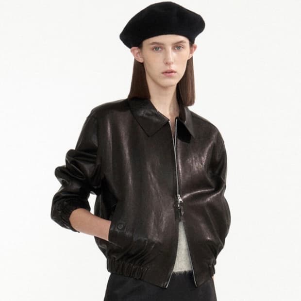 낫띵리튼 레더블루종 vegetable leather blouson 