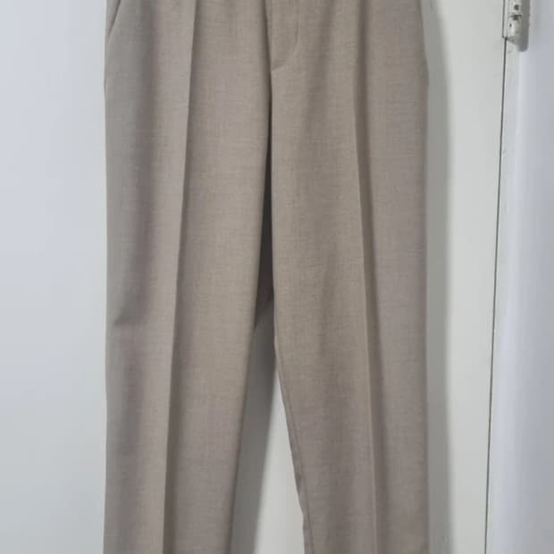 유니클로 봄가을용 여성 밴딩 슬랙스 베이지