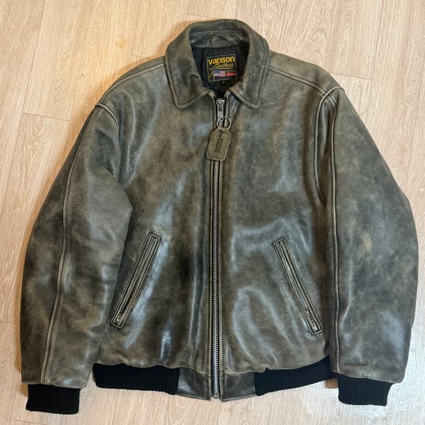 [S] 슈프림 밴슨 레더 자켓 블랙