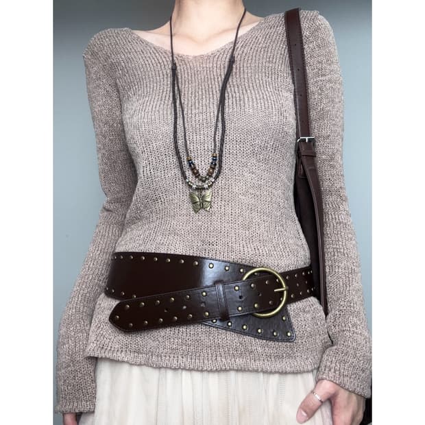 빈티지 브라운 니트