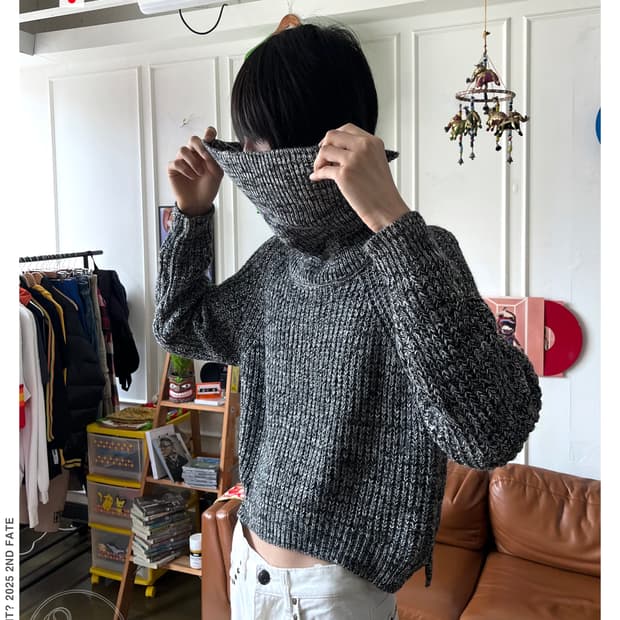 Avail Avantgarde Bertha Collar Gray Knit