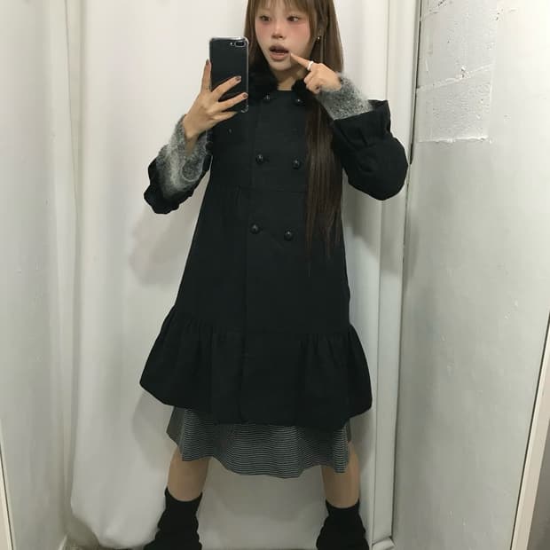 🖤폼폼 코트 코디 세트🩶