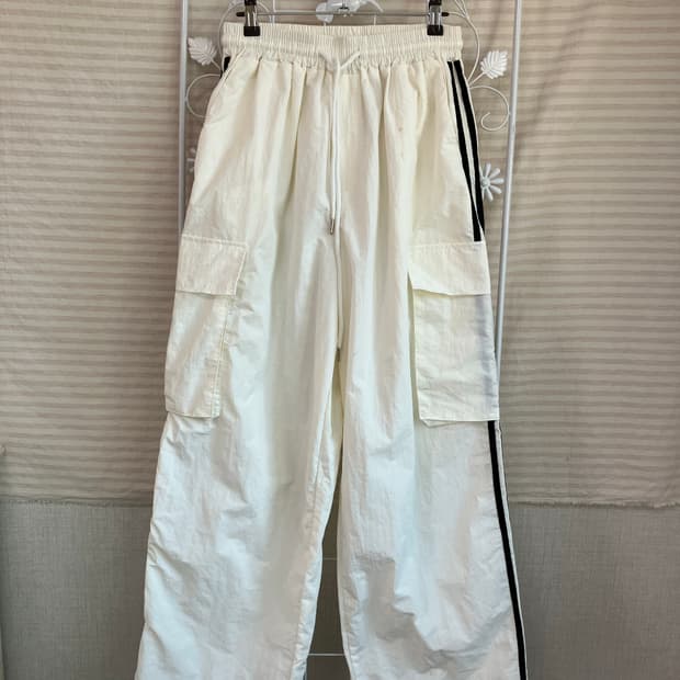 빈티지 아이보리 트랙 조거팬츠 y2k 스트릿 갸루 펑키 일본빈티지560 