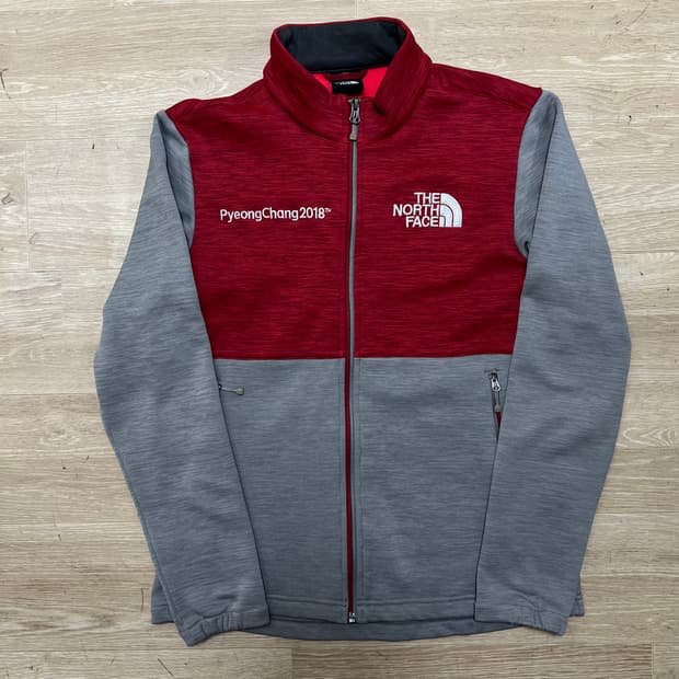 노스페이스 평창올림픽 에디션 기모 져지 트랙탑 자켓 [레드] M/95
