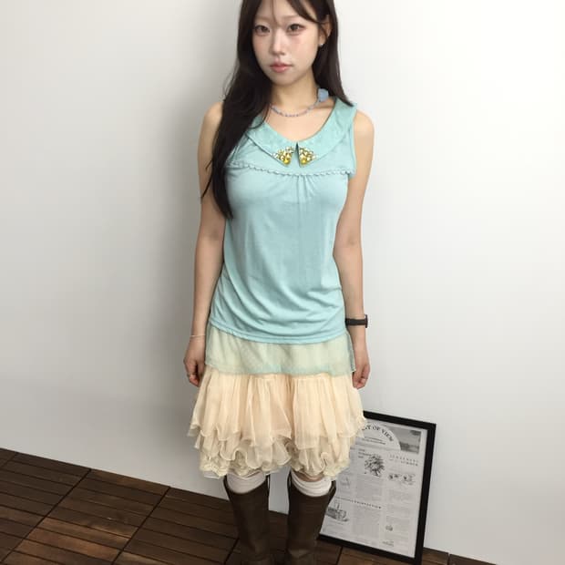 ‘axes femme’ mint sleeveless 