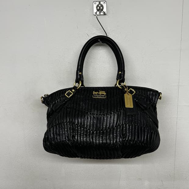 빈티지 코치 레더 토트백