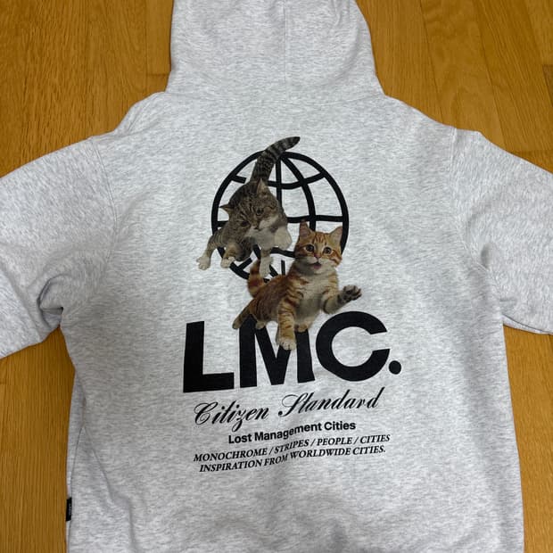 LMC 플라잉 캣 후드 라이트 헤더 그레이