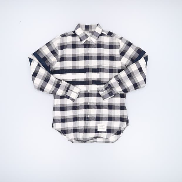 [95정도] 고급 남성 완장 체크셔츠 0108H2