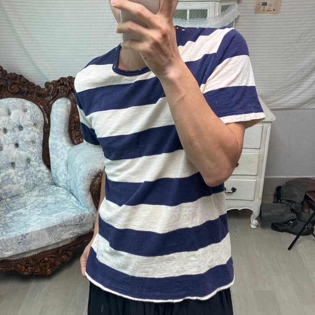 더블알엘 RRL 스트라이프 반팔 1365 모리걸 일본빈티지 y2k 스트릿