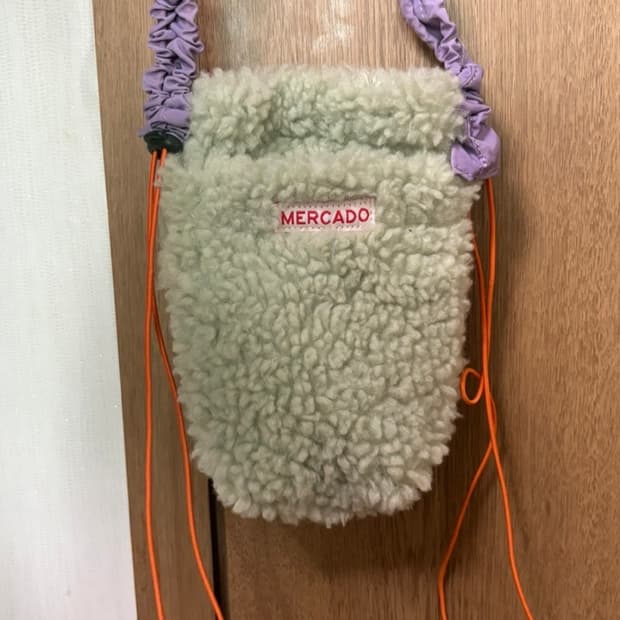 메르카도 스크런치 테디백 민트