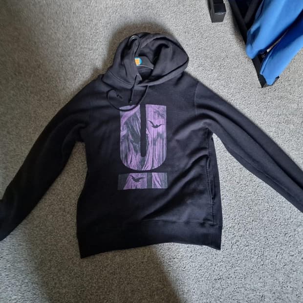 언더커버 로고 후드 xl