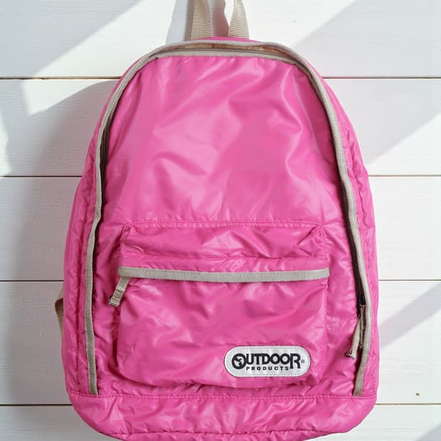[OUTDOOR] 핑크 나일론 패디드 백팩