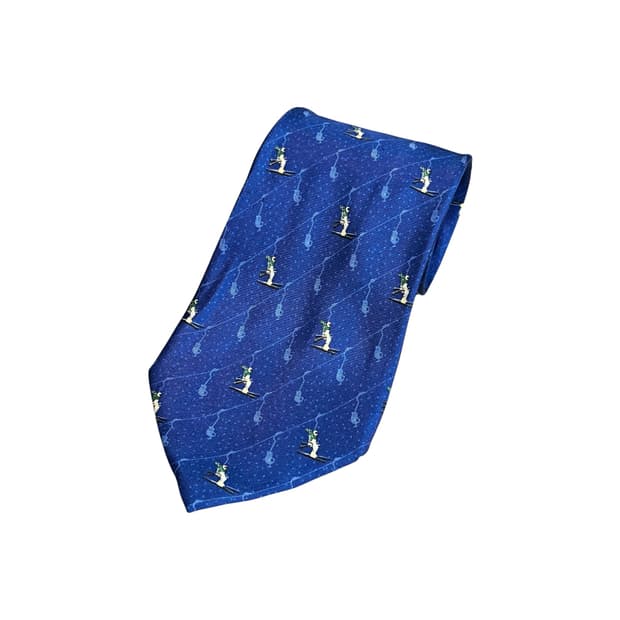 던힐 스키 리프트 스트라이프 넥타이