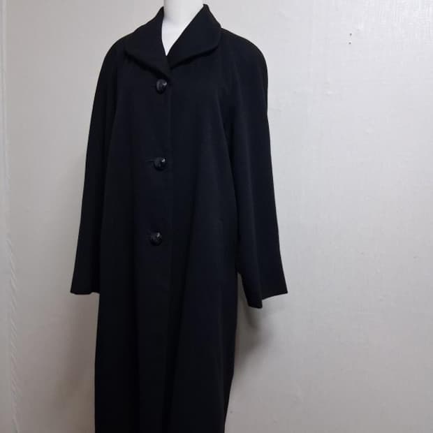 일본수입 roga퓨어캐시미어 롱코트 레트로 고풍스러운핏 77