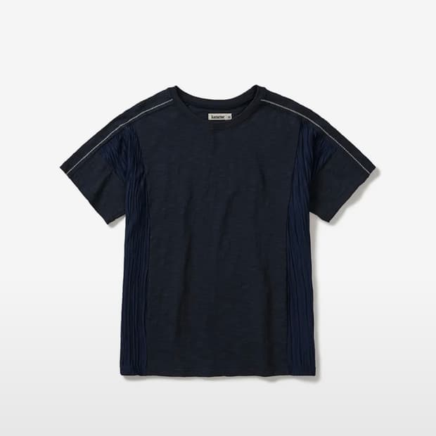 카락터 Crease half T-shirts / Navy