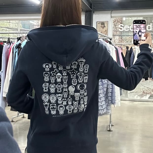 베이프 마일로 사파리 풀 후드집업 