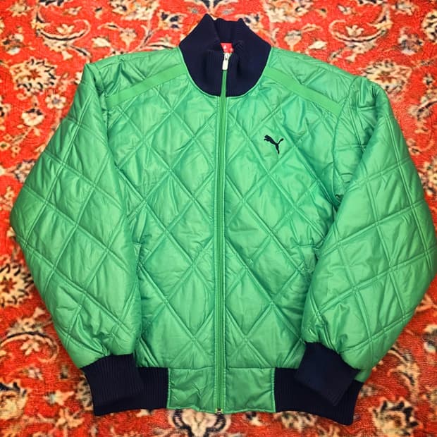 푸마(PUMA) 빈티지 퀼팅 봄버 재킷