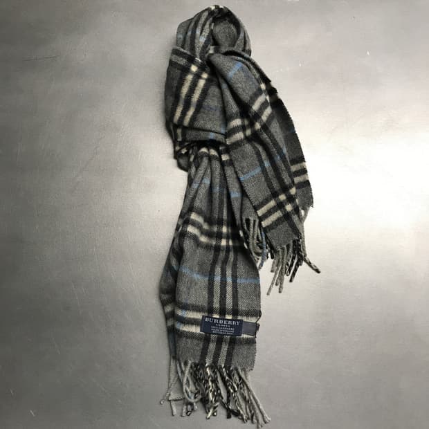 버버리 정품 캐시미어 머플러 그레이