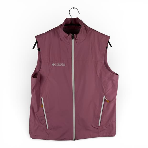 L) 컬럼비아 우먼스 바람막이 베스트 조끼 핑크