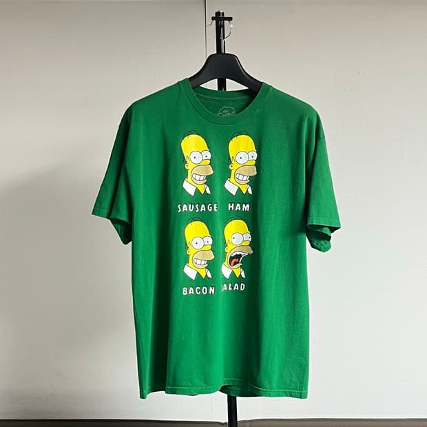 빈티지 심슨 반팔 티셔츠