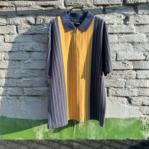 Stussy 스트라이프 카라티