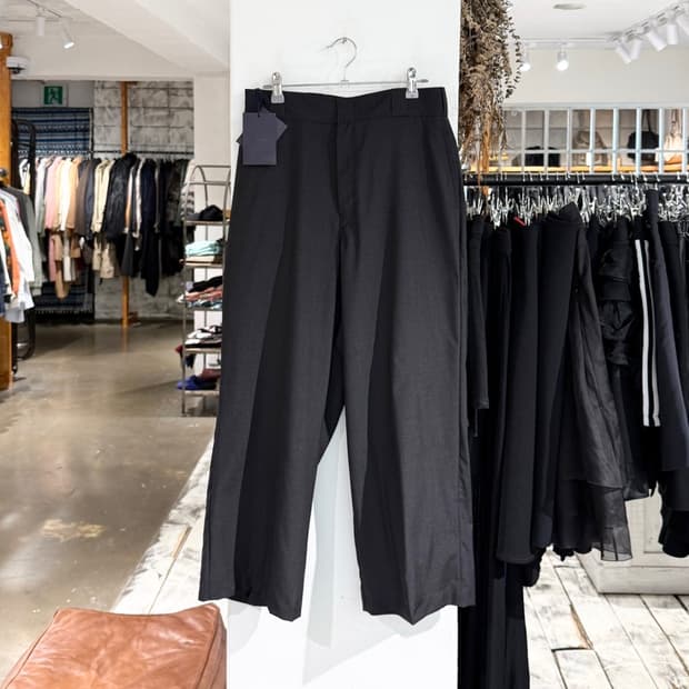 프라다 블랙 버진 울 슬랙스 팬츠