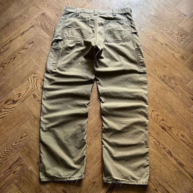 [35]칼하트 USA 빈티지 페인팅 라이트브라운 싱글니 카펜터 워크 팬츠
