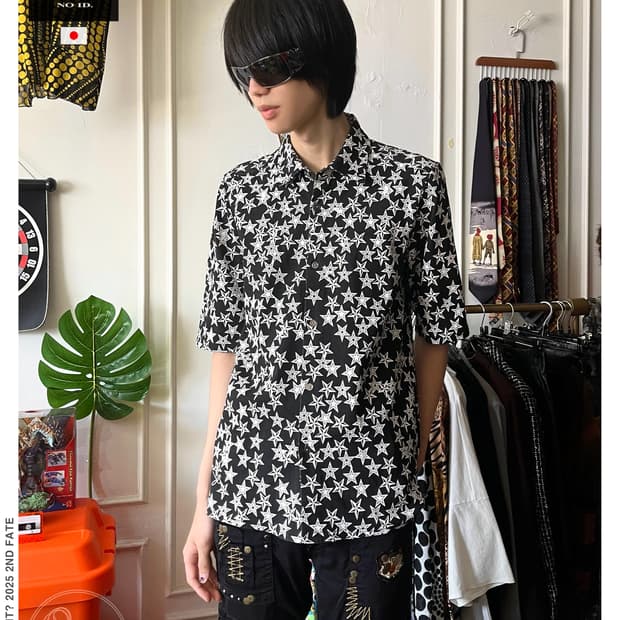 NO ID. Star Pattern 1/2 Cotton Shirt