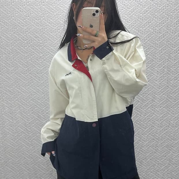 플레이보이 희귀 레트로 빈티지 바람막이 자켓 M C07610